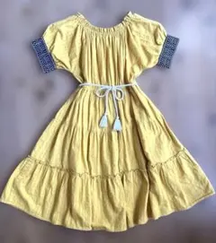 Allolun. キッズ ワンピース 120cm イエローのサムネイル