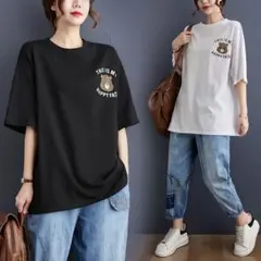 Tシャツ 着痩せ 大人気★トップス ラウンドネック ゆったり 大きいサイズ 半袖