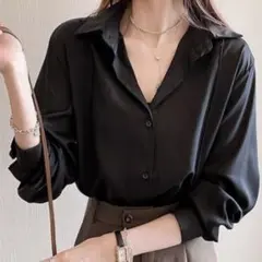 Miniministore シャツブラウス トップス長袖レディース 黒 ブラック