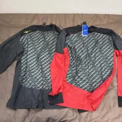 ピステ上セット 黒/赤 L