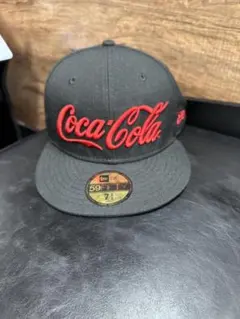☆NEW ERA × Coca-Cola 59FIFTY 刺繍ロゴキャップ☆ - メルカリ