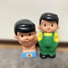 信用金庫 ノベルティ ソフビ 貯金箱 2体セットのサムネイル