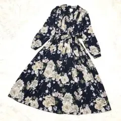 美品✨AMERI アメリ ロングワンピース 総柄 Aライン フレア