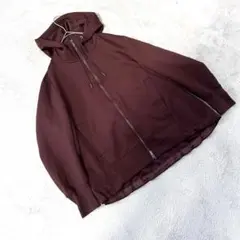 美品【ユニクロ+J】（L）オーバーサイズパーカー バーガンディ