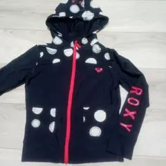 ROXY キッズ ラッシュガード パーカー ドット柄130