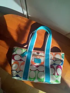 COACH コーチ マルチカラー トートバッグ シグネチャー