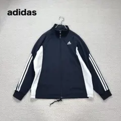 ① アディダス トラックジャケット CLIMA365 3ライン ネイビー 白 M