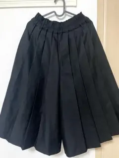 E hyphen world gallery プリーツ ガウチョパンツ ブラック