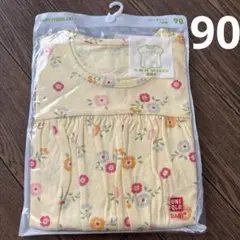 UNIQLO 花柄 クルーネック半袖Tシャツ 90