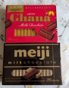 LOTTE Ghana & meiji ミルクチョコレート セット