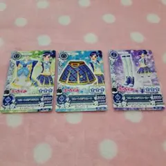 アイカツ カード 霧矢あおい ぷっちぐみ ブルートルテコーデ 3枚セット