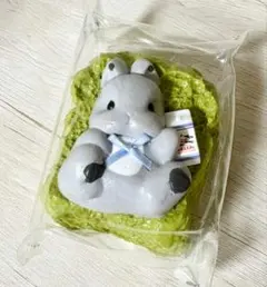 KUNAスクイーズ　水感　うさぎトースト　たれみみ 圧縮なし発送 KUNA- 水感 ウサギトーストシリーズ 水色 白 垂れ耳