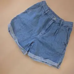 デニムブルー 半ズボン ゴム入り　ラブトキ