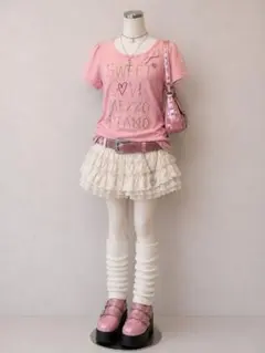 Y2K フェアリーリボン付きTシャツ バレエコア 平成ギャルMEZZOPIANOのサムネイル