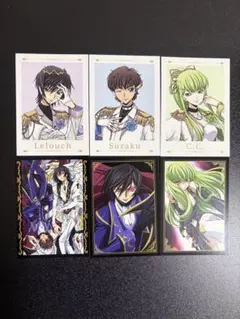 コードギアス 全6種セット ルルーシュ 枢木スザク C.Cコードギアス