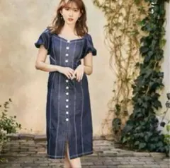 Her lip to Puff Sleeve Midi Dressのサムネイル