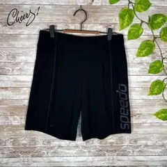 Speedo✨ショートパンツ 短パン『O』黒 シンプル 無地 スポーツ ジム