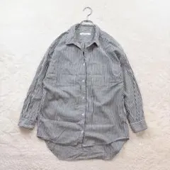 k2564 スピックアンドスパン/F/グレー/ストライプ/長袖シャツ/スキ