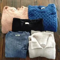 earthmusic＆ecology ニットセーター 5点セットM-152