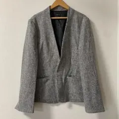 アウター ノーカラージャケット