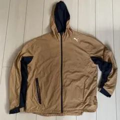 PUMA フード付き ウィンドブレーカー L ブラウン・ブラック