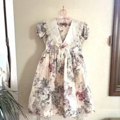 【豪華♡上品花柄デザインドレス】超美品★ MADA IN USA ピアノ発表会
