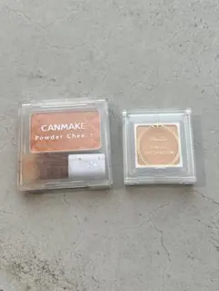 CANMAKEパウダーチークPW16 & ParaDoアイシャドウYE01