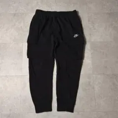 y2k NIKE スウェットカーゴパンツ XL ブラック ストリート アメカジ