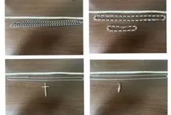 シルバー　ネックレス　トップ　ブレスレット　ステンレス　シルバーブラック