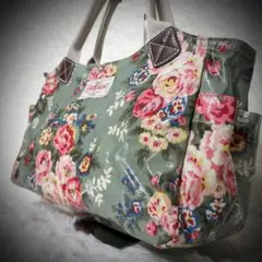 Cath Kidston キャスキットソン 花柄トートバッグ グリーン系