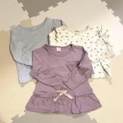 【petit main】カットソー 長袖 ３枚セット 90センチ
