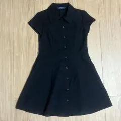 美品【CHOPIN deux 】ショパンドゥ　半袖　フォーマルワンピース黒140