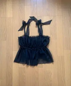 ZARA チュール キャミソール ブラック Mサイズ