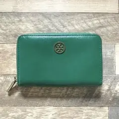 【送料無料】TORY BURCH 長財布 ラウンドファスナー グリーン