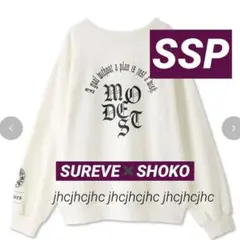 SSP白新品アベイル Shoko SUREVE プリントロゴプルオーバーしょうこ