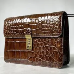 amiet シャイニングクロコダイル ダイヤル セカンドバッグ 定価38万のサムネイル