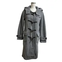 アースミュージック＆エコロジー　洗える　フード付ダッフルコート　ロング　グレー