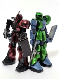 ガンプラHG / MS-05B ザクI　メタリック塗装 完成品 2体セット