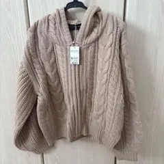 INGNI フード付きベージュニット