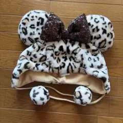 ★新品未着用★ディズニーリゾート　ヒョウ柄　ファンキャップ