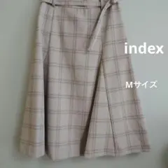 index チェック柄 フレアスカート Mサイズ　オフィスカジュアルのサムネイル