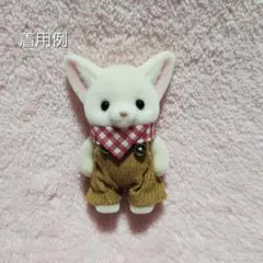 赤ちゃんお洋服　コーデュロイサロペット•バンダナセット　チェック赤色　フォックス