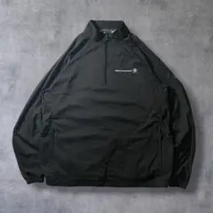 00s old adidas BMW刺繍ハーフジップナイロンジャケット XL