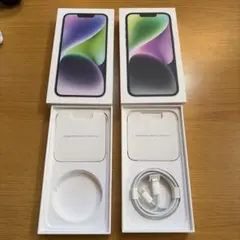 iPhone 14 空箱 2個セット　充電ケーブル付き（1個）
