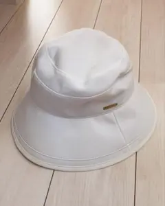 芦屋ロサブラン プレーンハット つば10cm Sサイズ ホワイト