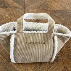 ALEXIA STAM コーデュロイ×ボア トートバッグ