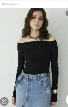 ウィムガゼット　オフショルニットプルオーバー