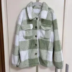 SHEIN 男の子 子供服 ボアジャケット チェック柄 10Yのサムネイル