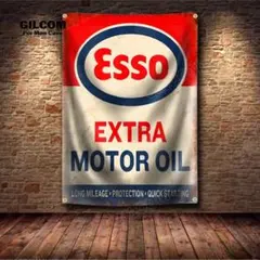 タペストリー フラッグ 旗 60×90cm サインバナー　ESSO エッソ