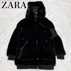 ZARA メンズ　ファーコート　ジャケット　ロング　ボンバーボア　L